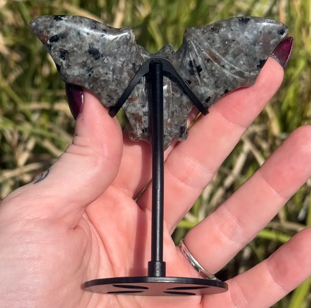 Yooperlite Bat Carving With Stand
