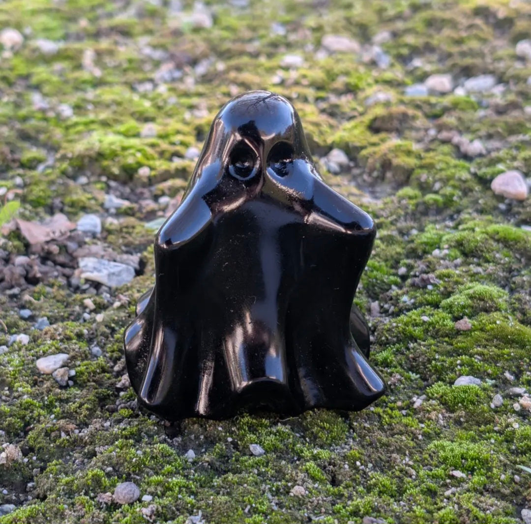Black Obsidian Ghost Carving