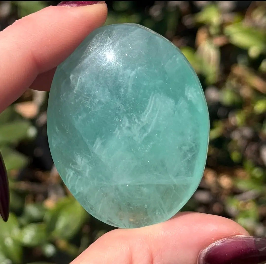 Fluorite Palm Stone