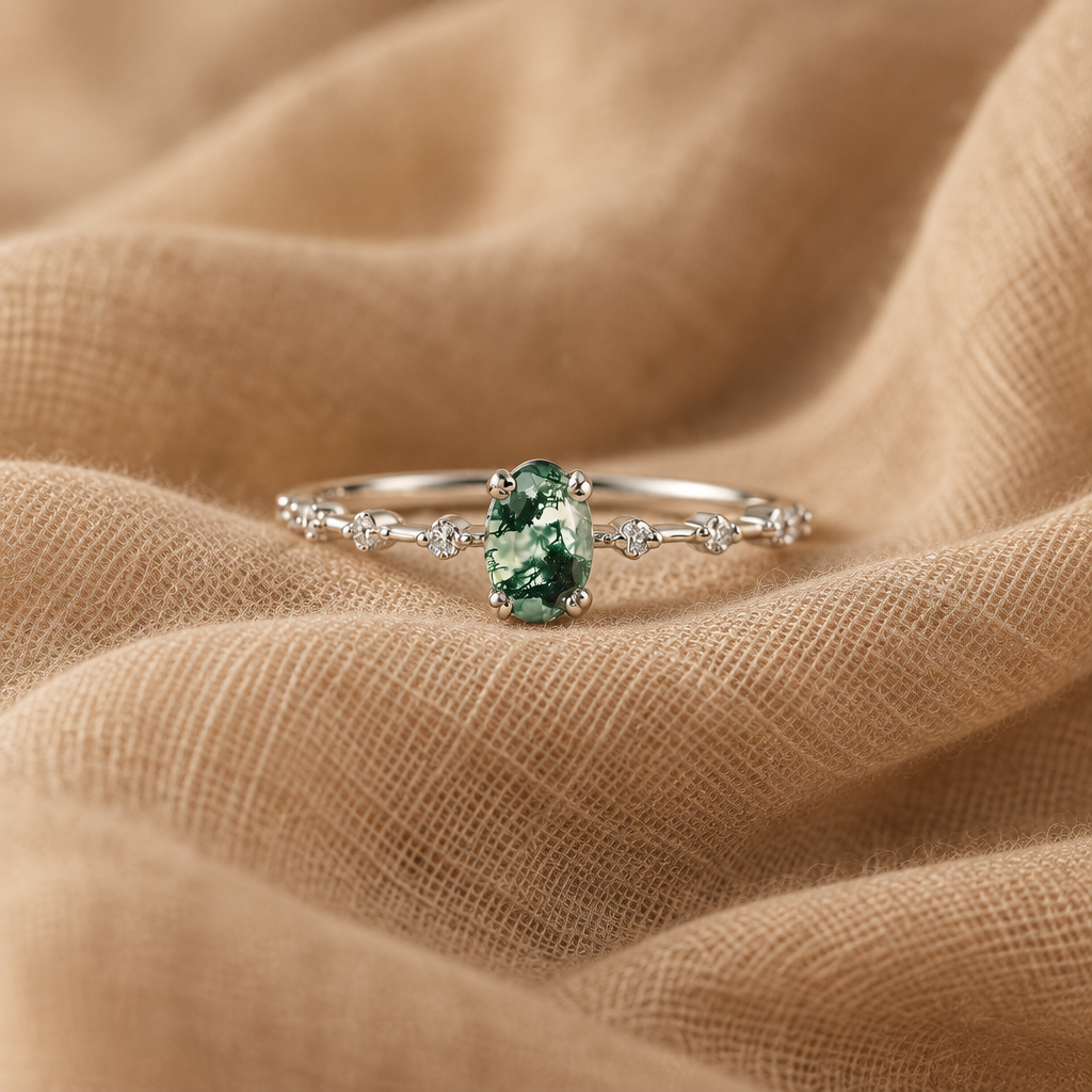 Moss Agate Ring