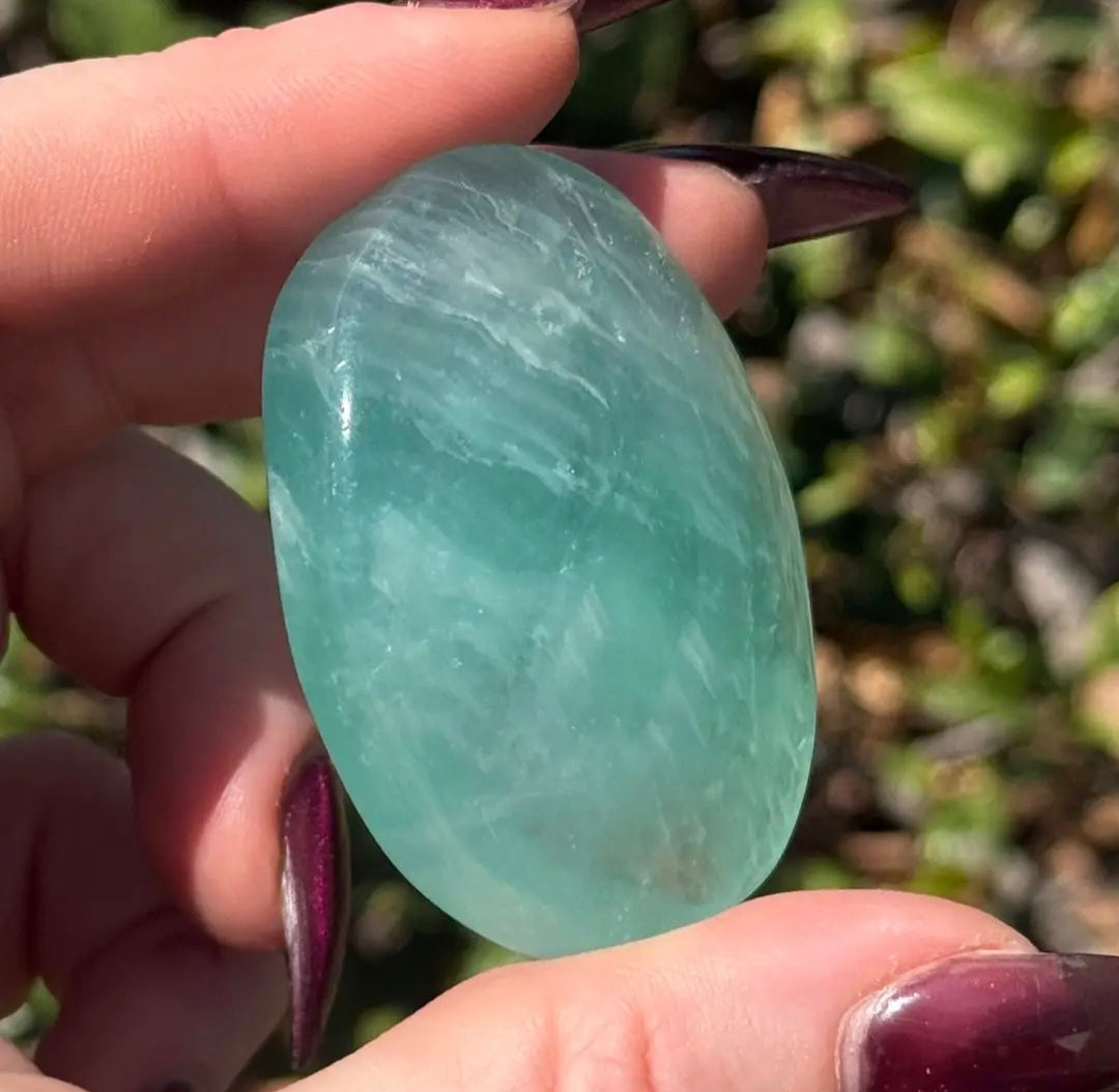 Fluorite Palm Stone