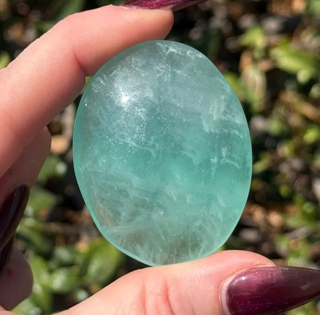 Fluorite Palm Stone