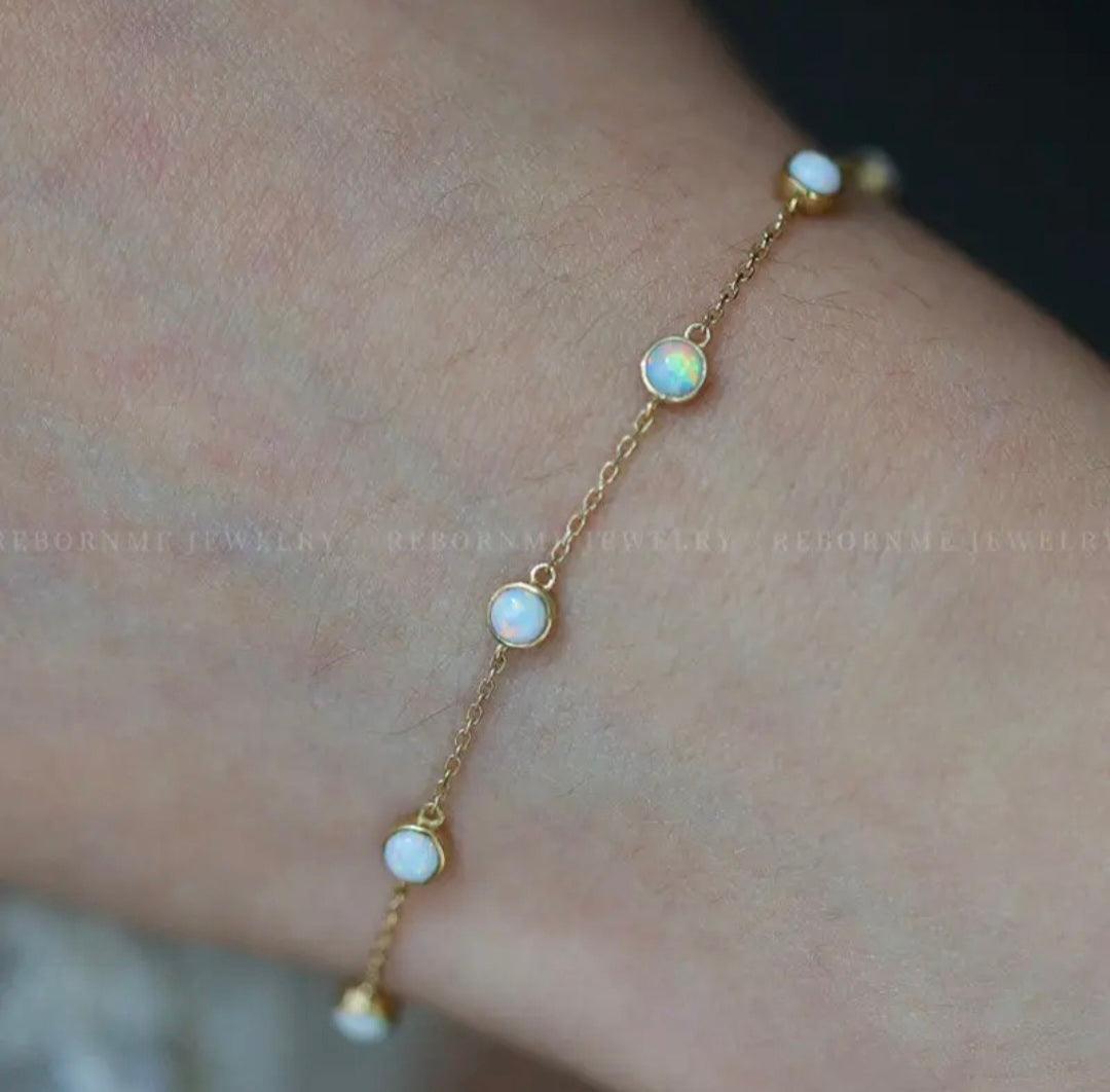 Opal Charm Bracelet