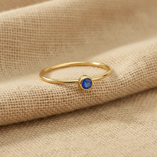 September Sapphire Birthstone Ring